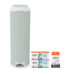 Platinum Stainless Steel Diaper Pail Gift Set