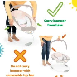 Playful Paradise Vibrating Baby Bouncer with Toys