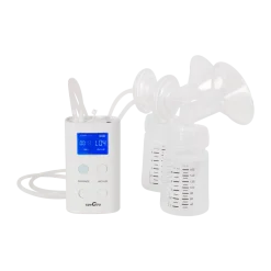 9 Plus Portable Rechargeable Breast Pump with Grey Tote and Pink Cooler Kit