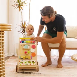 Premium Natural Wooden Activity Walker