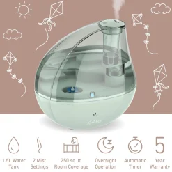PureBaby Ultrasonic Cool Mist Humidifier & Soft Glow Night Light