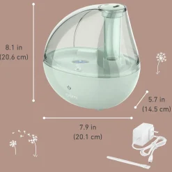PureBaby Ultrasonic Cool Mist Humidifier & Soft Glow Night Light
