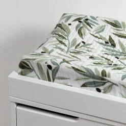 Quilted Changing Pad Cover in GOTS Certified Organic Muslin Cotton