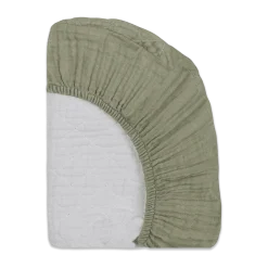 Quilted Changing Pad Cover in GOTS Certified Organic Muslin Cotton