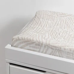 Quilted Changing Pad Cover in GOTS Certified Organic Muslin Cotton
