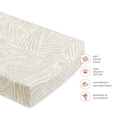 Quilted Changing Pad Cover in GOTS Certified Organic Muslin Cotton