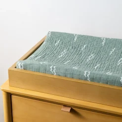 Quilted Changing Pad Cover in GOTS Certified Organic Muslin Cotton