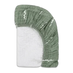 Quilted Changing Pad Cover in GOTS Certified Organic Muslin Cotton