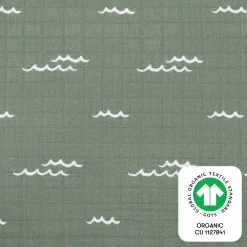 Quilted Changing Pad Cover in GOTS Certified Organic Muslin Cotton