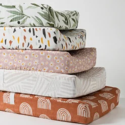 Quilted Changing Pad Cover in GOTS Certified Organic Muslin Cotton