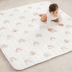 Quilted Kids Play Mat with Non-Slip Bottom