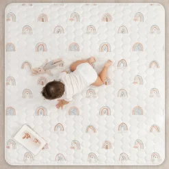 Quilted Kids Play Mat with Non-Slip Bottom