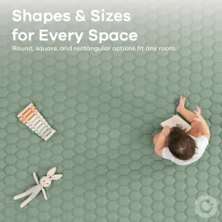 Quilted Kids Play Mat with Non-Slip Bottom
