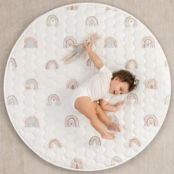Quilted Kids Play Mat with Non-Slip Bottom