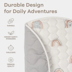 Quilted Kids Play Mat with Non-Slip Bottom