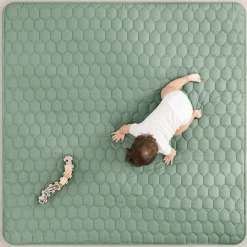 Quilted Kids Play Mat with Non-Slip Bottom