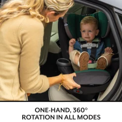Revolve360 Extend All-in-One Rotational Car Seat with Green & Gentle Fabric