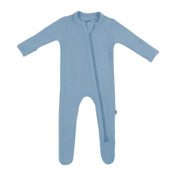 Ribbed Zipper Footie