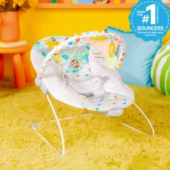 Safari Fun Vibrating Bouncer with Toy Bar