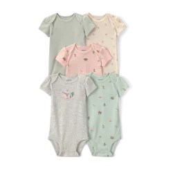 Short-Sleeve Bodysuits (5 Pack)