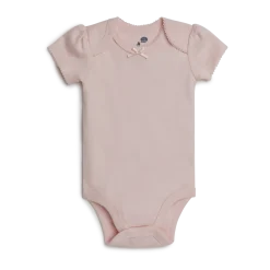 Short Sleeve Solid Organic Cotton Bodysuits (5 Pack)