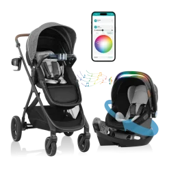 Shyft Intuiti+ Travel System featuring Revolve180 LiteMax NXT with SensorySoothe