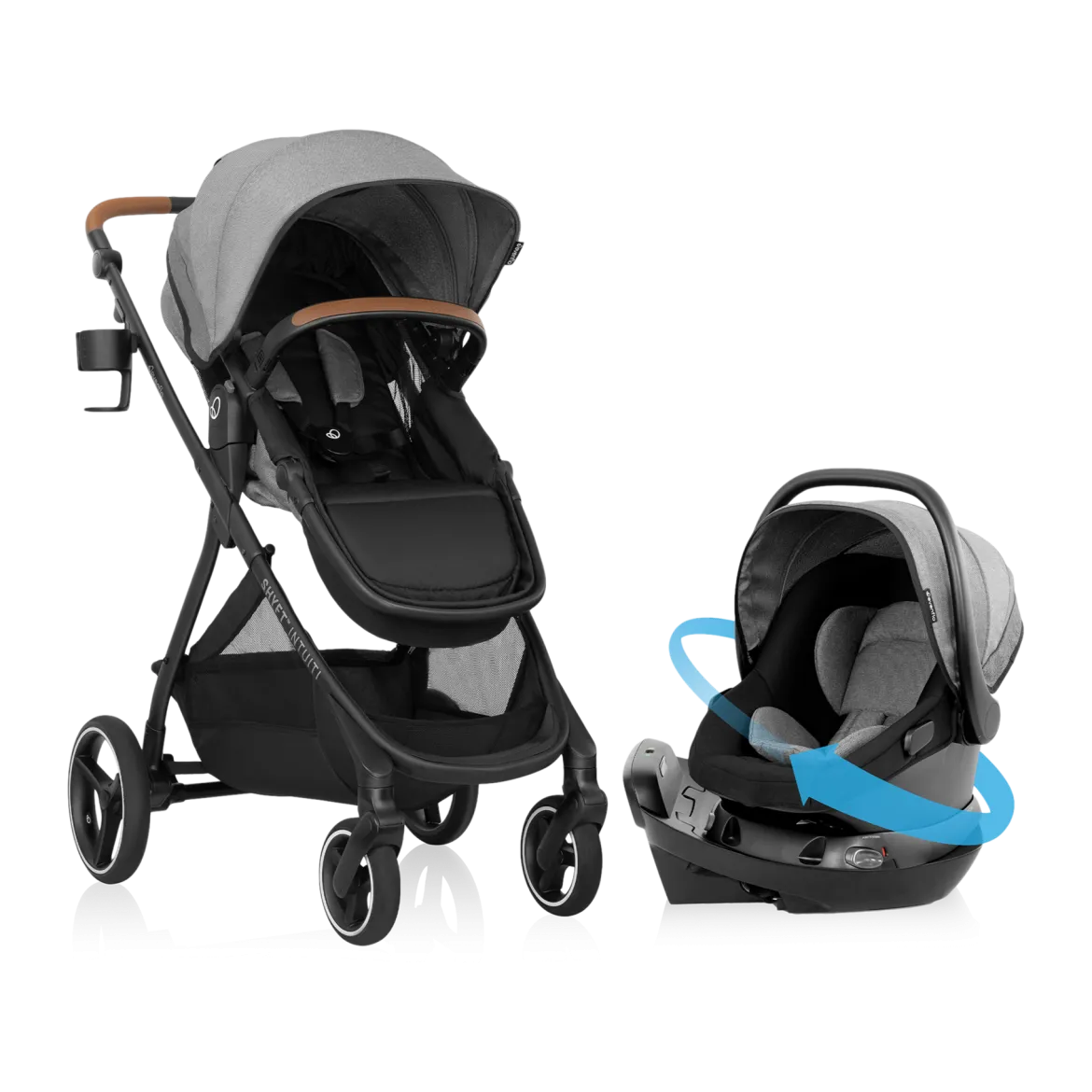 Shyft Intuiti Travel System with Revolve180 LiteMax NXT Rotational Infant Car Seat