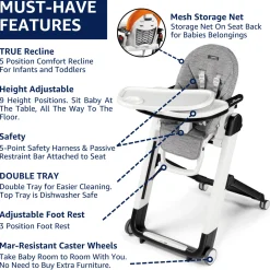 Siesta Grow With Baby Folding High Chair & Recliner