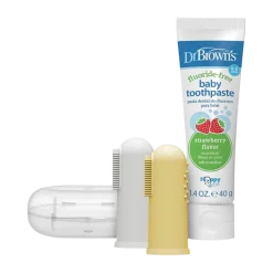 Silicone Finger Toothbrush with Case, 2-Pack