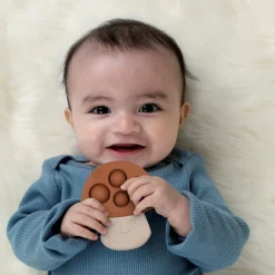 Silicone Teether with Sensory Popper