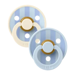 Studio Block Colour Natural Rubber Pacificier (2 Pack)