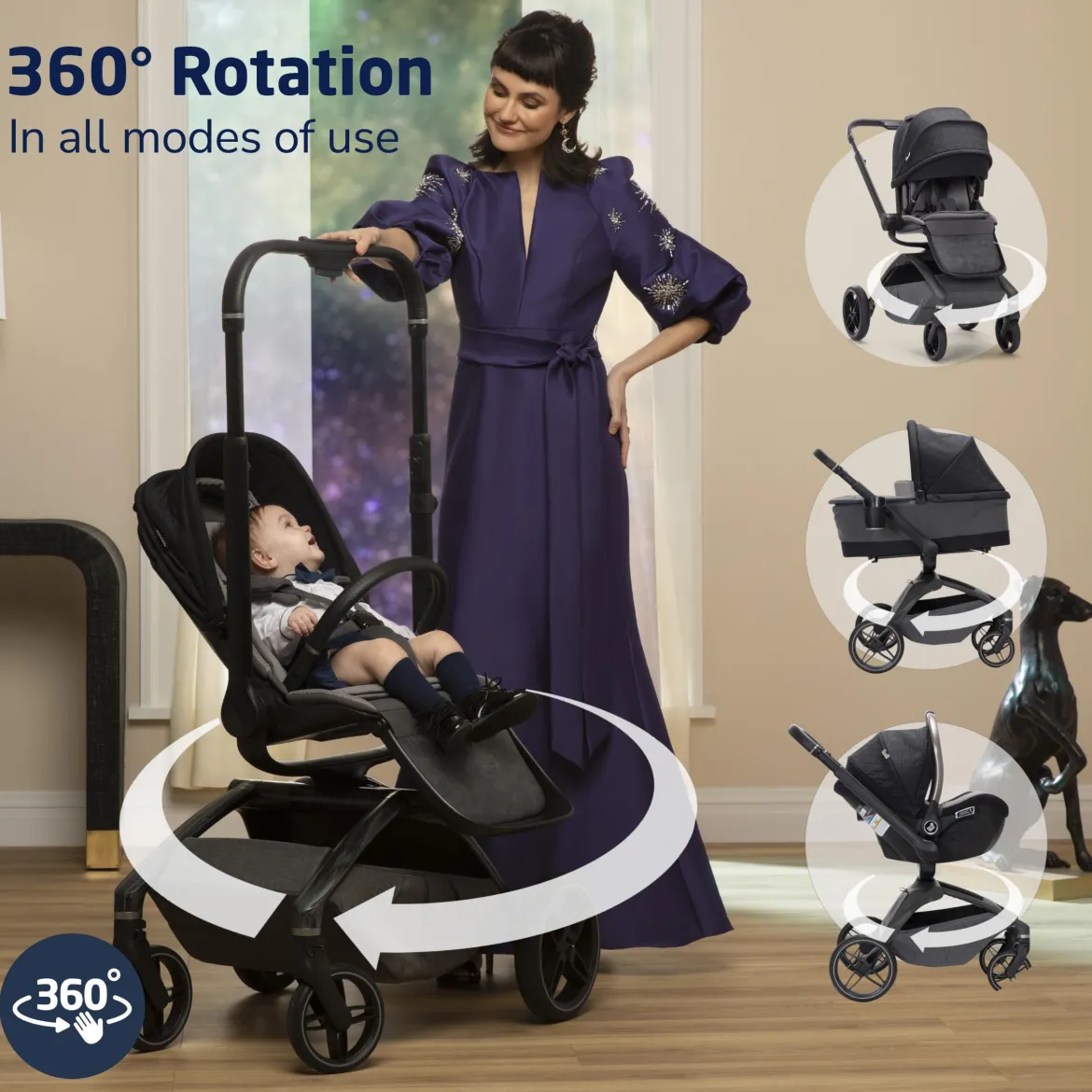 Tana 360 Rotating Modular Stroller