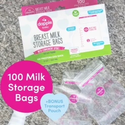 Temp-Sensing No-Leak Breast Milk Storage Bag with Easy Pour Spout