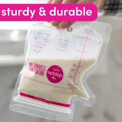 Temp-Sensing No-Leak Breast Milk Storage Bag with Easy Pour Spout