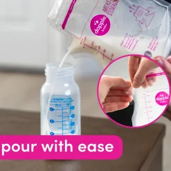 Temp-Sensing No-Leak Breast Milk Storage Bag with Easy Pour Spout