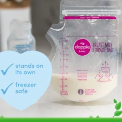 Temp-Sensing No-Leak Breast Milk Storage Bag with Easy Pour Spout