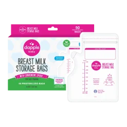 Temp-Sensing No-Leak Breast Milk Storage Bag with Easy Pour Spout