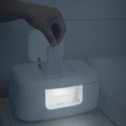 TinyBums Baby Wipe Warmer & Dispenser with LED Changing Light