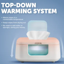 TinyBums Baby Wipe Warmer & Dispenser with LED Changing Light