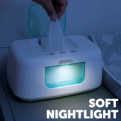 TinyBums Baby Wipe Warmer & Dispenser with LED Changing Light