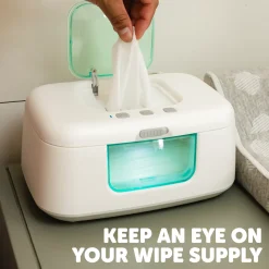 TinyBums Baby Wipe Warmer & Dispenser with LED Changing Light