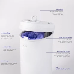 Ubbi x Babylist Matte Steel Diaper Pail