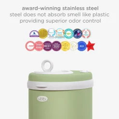Ubbi x Babylist Matte Steel Diaper Pail