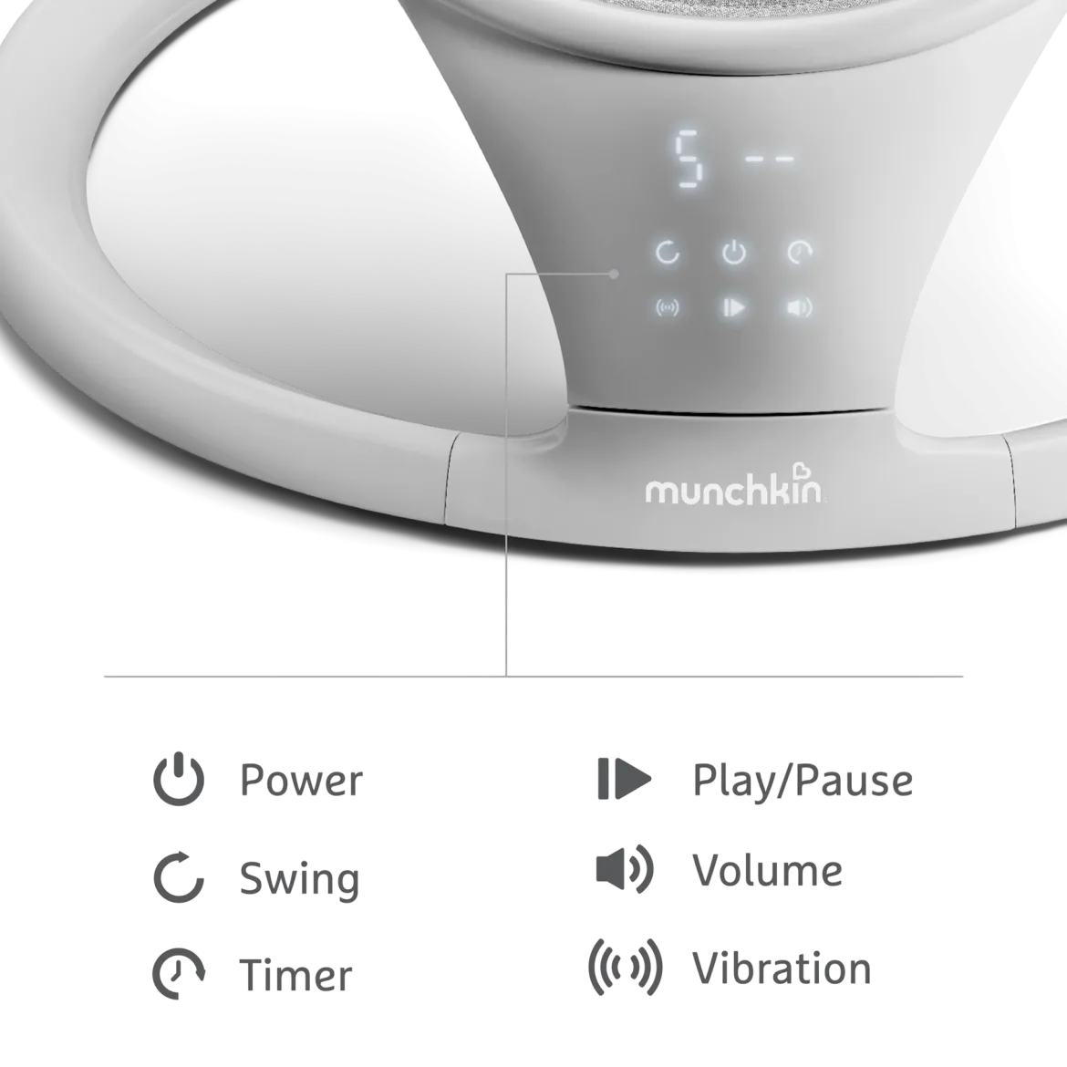 Vibration Baby Swing - Bluetooth-Enabled Smart Seat with Music and Motion