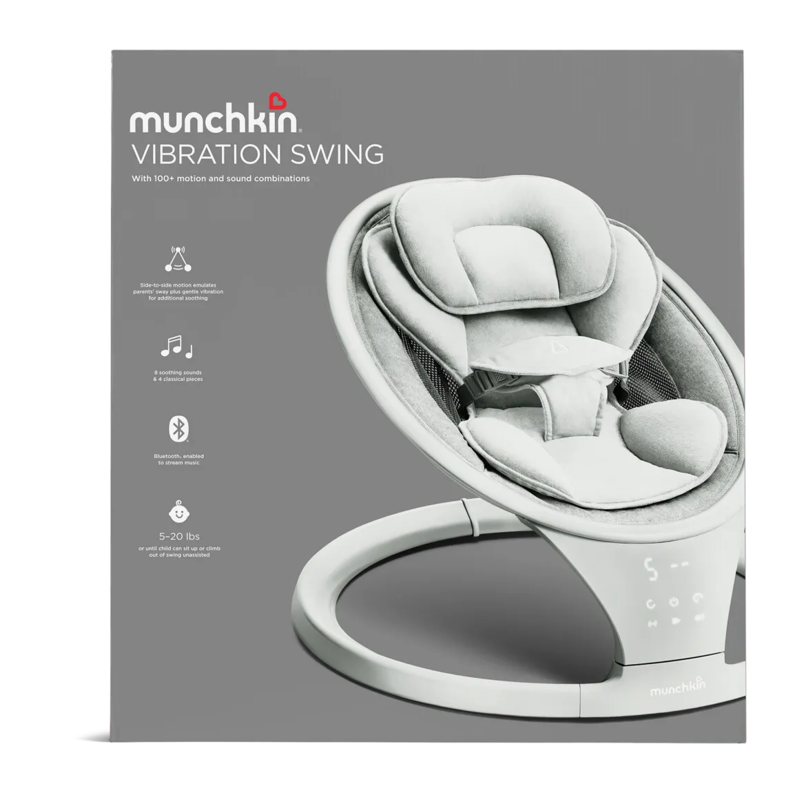 Vibration Baby Swing - Bluetooth-Enabled Smart Seat with Music and Motion