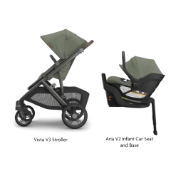 Vista V3 Stroller & Aria V2 Lightweight Infant Car Seat Travel System