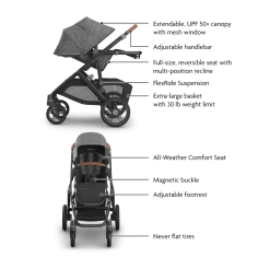 Vista V3 Stroller, RumbleSeat V3 & Upper Adapters