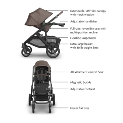 Vista V3 Stroller, RumbleSeat V3 & Upper Adapters