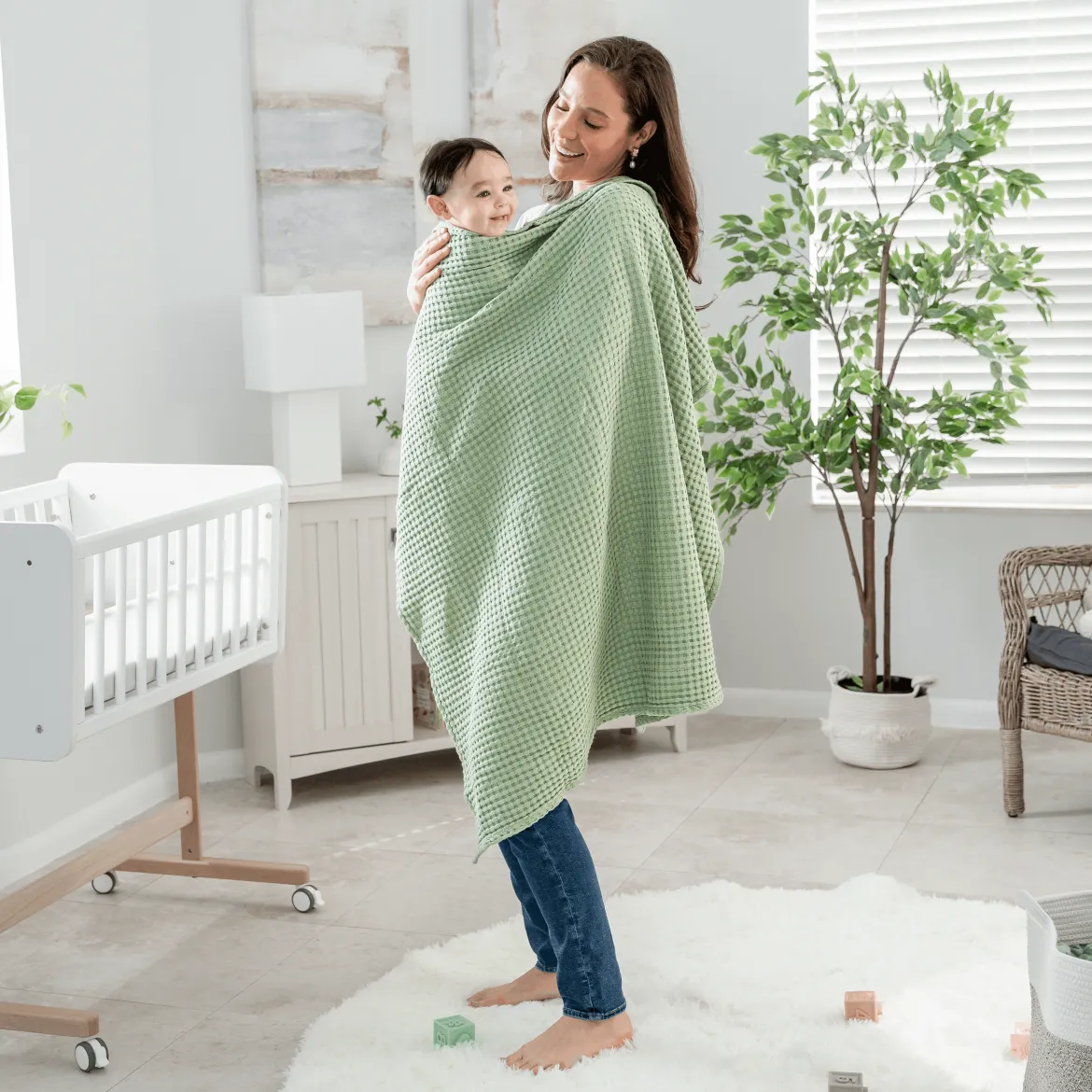 Waffle Weave Baby Blanket
