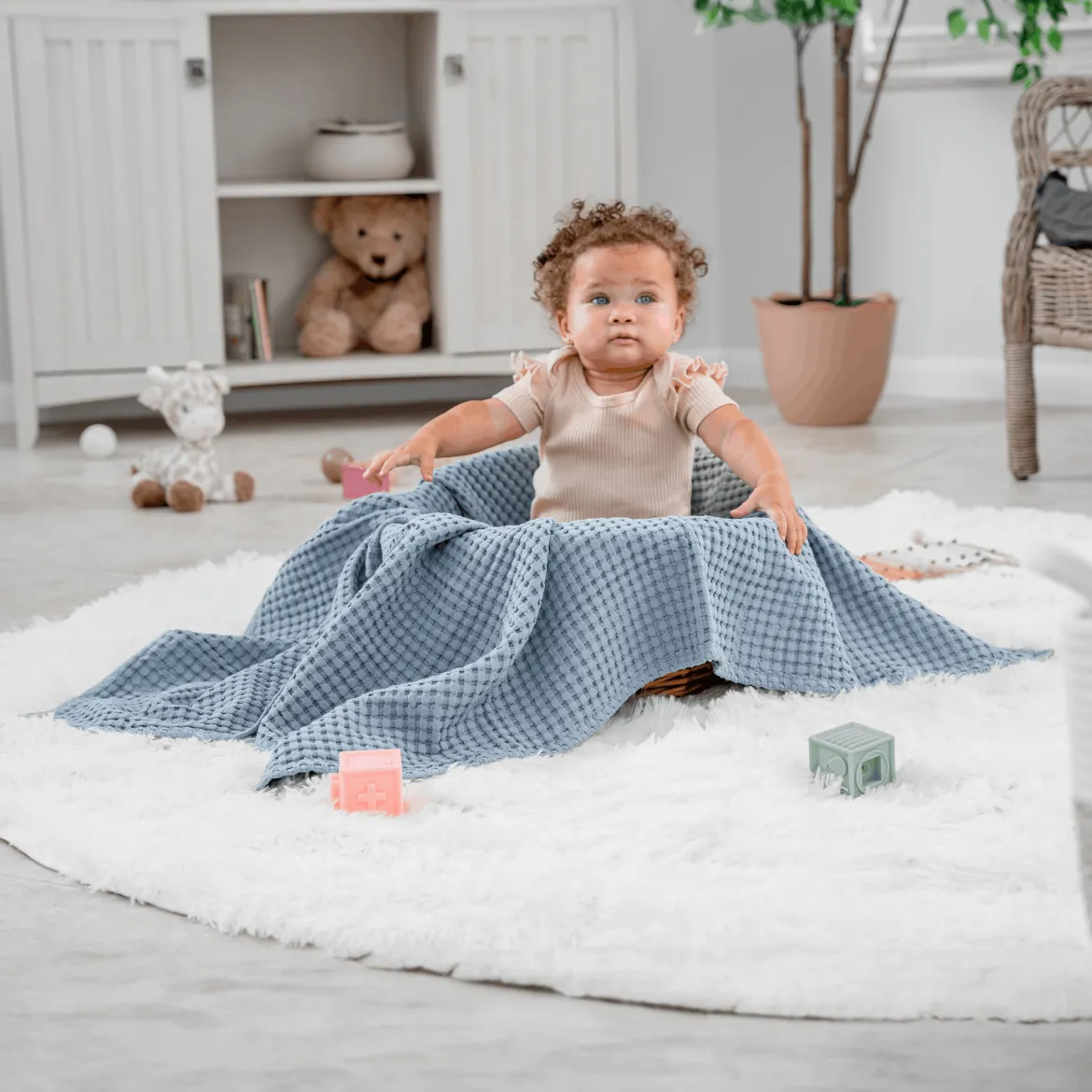 Waffle Weave Baby Blanket